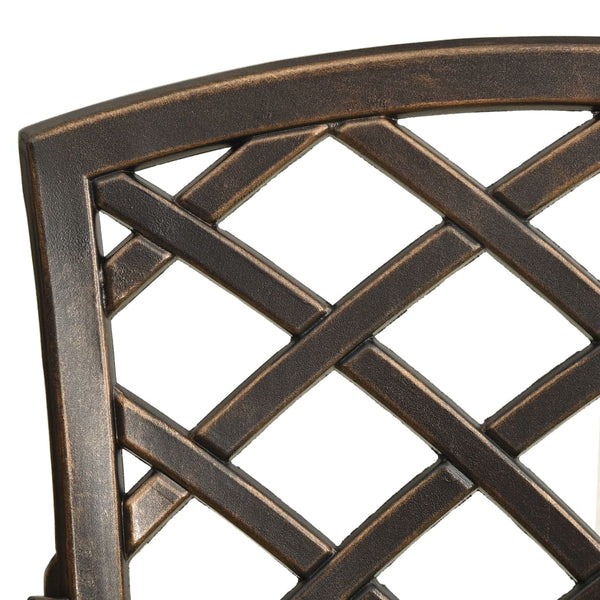 Bronze Bistro-Set Vitali (3-teilig, Aluminiumguss)
