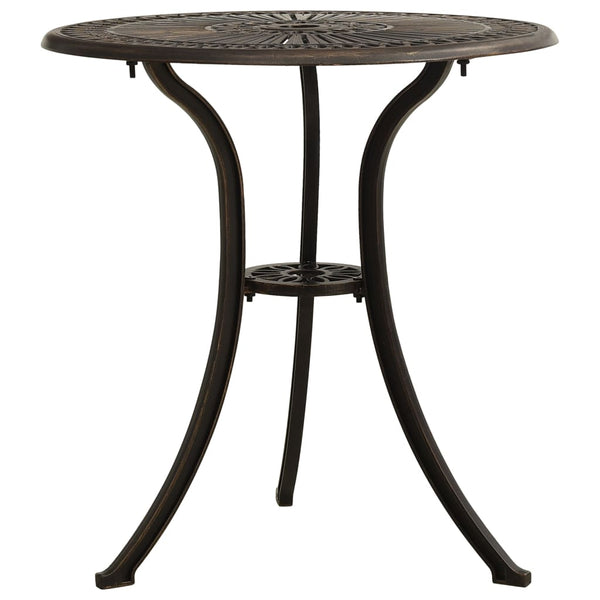 Bronze Bistro-Set Vitali (3-teilig, Aluminiumguss)