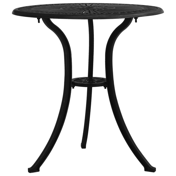 Bistro-Set Vitali, schwarz (3-teilig, Aluminiumguss)