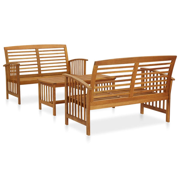 3-teiliges Garten-Sofa-Set Sorian (Akazienholz)