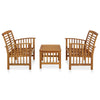 3-teiliges Garten-Sofa-Set Sorian (Akazienholz)