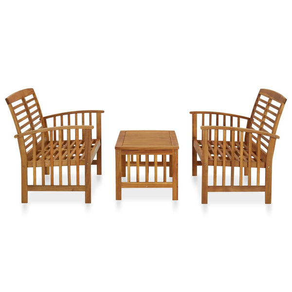 3-teiliges Garten-Sofa-Set Sorian (Akazienholz)