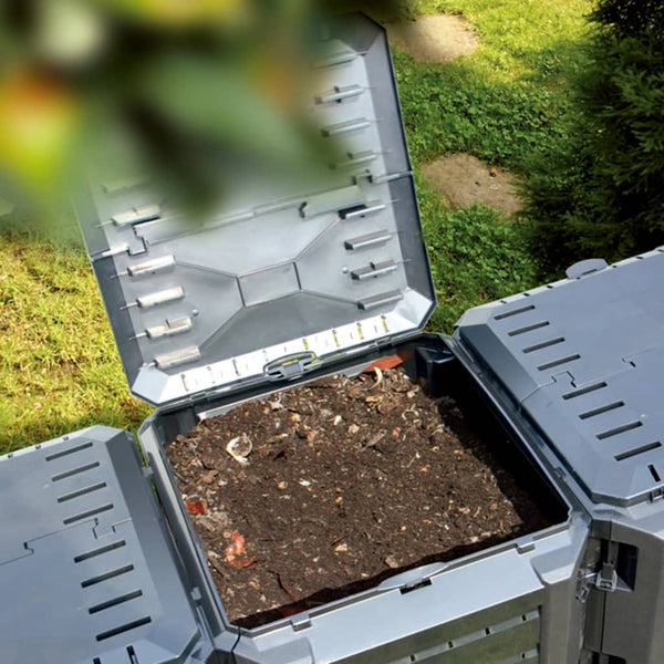 Schwarzer Gartenkomposter Lawyer 380 l