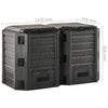 Schwarzer Gartenkomposter Lawyer 800 l