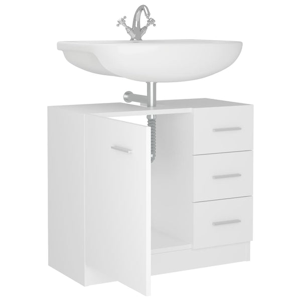 Weißer Waschtischunterschrank Arethya 63x30x54cm (Holz)