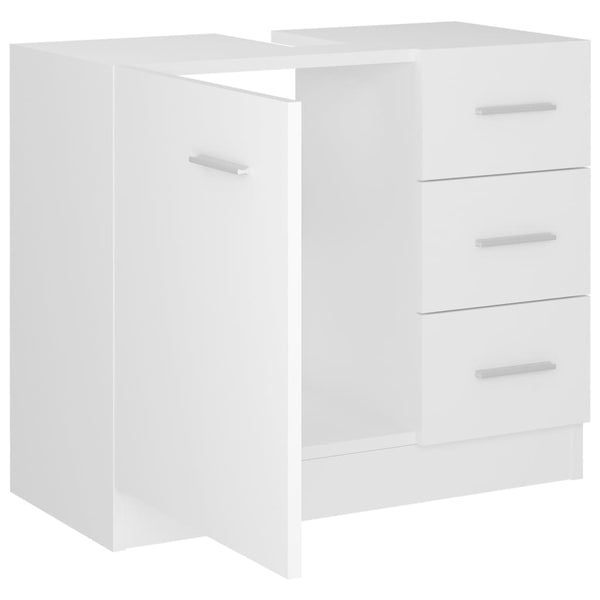 Weißer Waschtischunterschrank Arethya 63x30x54cm (Holz)