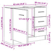 Weißer Waschtischunterschrank Arethya 63x30x54cm (Holz)
