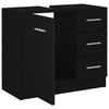 Schwarzer Waschbeckenunterschrank Arethya 63x30x54cm (Holz)