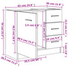Schwarzer Waschbeckenunterschrank Arethya 63x30x54cm (Holz)