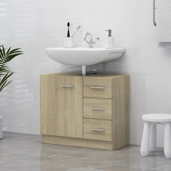 Waschtischunterschrank Sonoma Eiche Arethya 63x30x54cm (Holz)