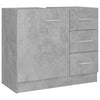Waschtischunterschrank Arethya 63x30x54cm betongrau (Holz)