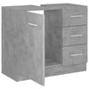 Waschtischunterschrank Arethya 63x30x54cm betongrau (Holz)