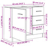 Waschtischunterschrank Arethya 63x30x54cm betongrau (Holz)