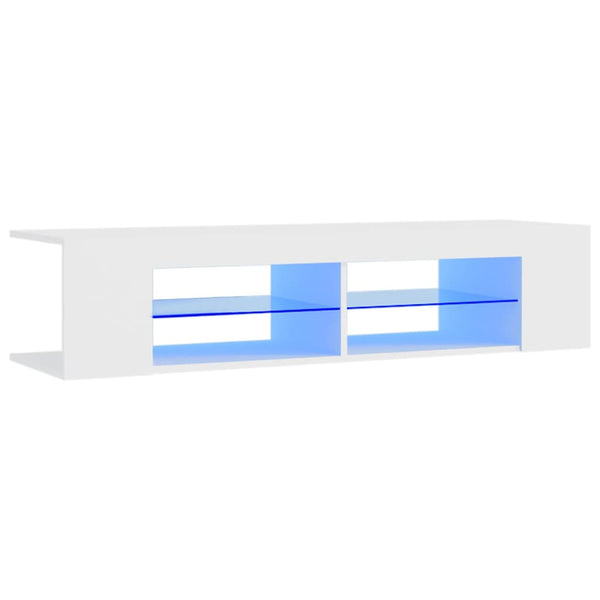 Weißer TV-Schrank mit LED-Beleuchtung Christelle 135x39x30cm