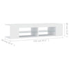 Weißer TV-Schrank mit LED-Beleuchtung Christelle 135x39x30cm