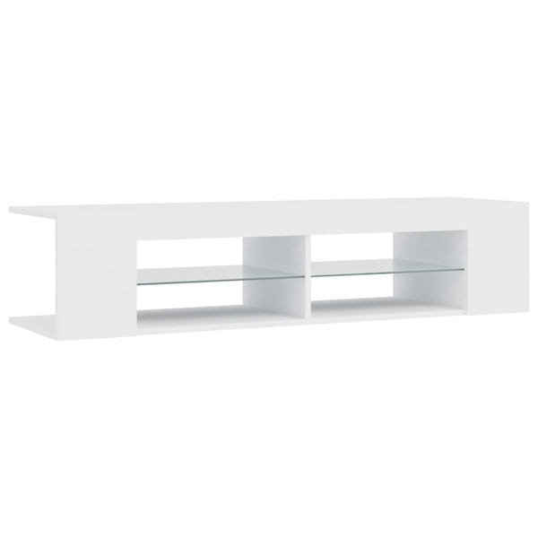 Weißer TV-Schrank mit LED-Beleuchtung Christelle 135x39x30cm