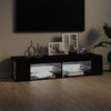 Schwarzes TV-Board mit LED-Beleuchtung Christelle 135x39x30cm