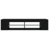 Schwarzes TV-Board mit LED-Beleuchtung Christelle 135x39x30cm