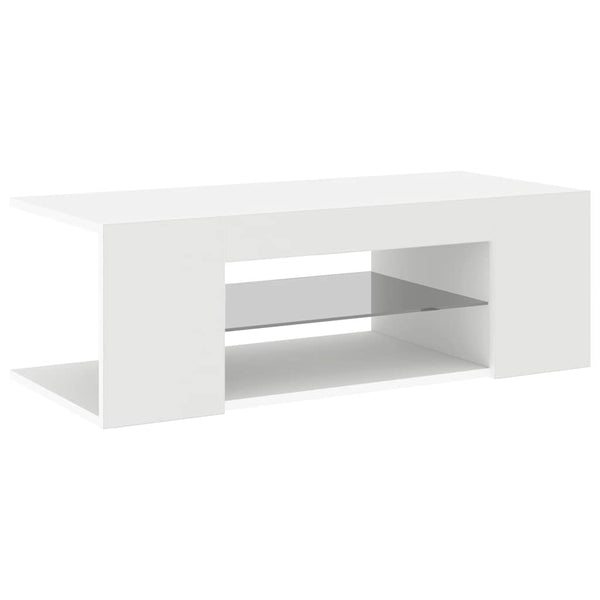 Weißer TV-Unterschrank mit LED-Beleuchtung Jair 90x39x30cm