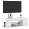 Weißer TV-Unterschrank mit LED-Beleuchtung Jair 90x39x30cm