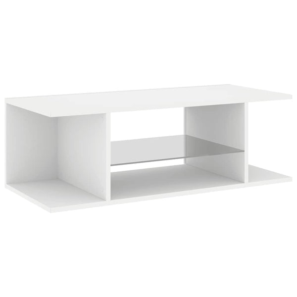 Weißer TV-Unterschrank mit LED-Beleuchtung Jair 90x39x30cm