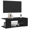 Schwarzer TV-Ständer mit LED-Beleuchtung Jair 90x39x30cm