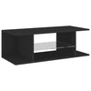Schwarzer TV-Ständer mit LED-Beleuchtung Jair 90x39x30cm