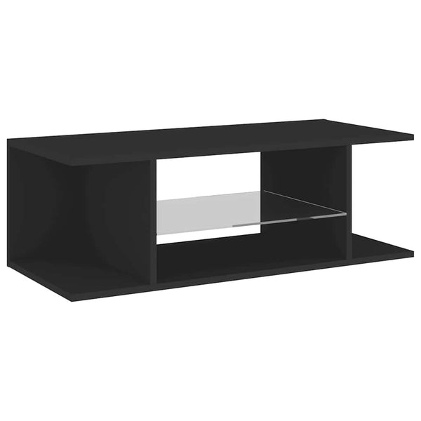 Schwarzer TV-Ständer mit LED-Beleuchtung Jair 90x39x30cm