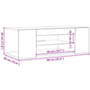 Schwarzer TV-Ständer mit LED-Beleuchtung Jair 90x39x30cm