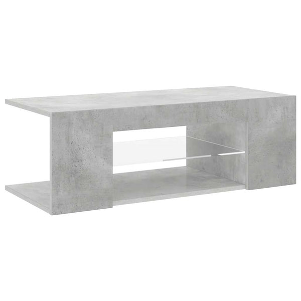 Betongrauer TV-Schrank mit LED-Beleuchtung Jair 90x39x30cm