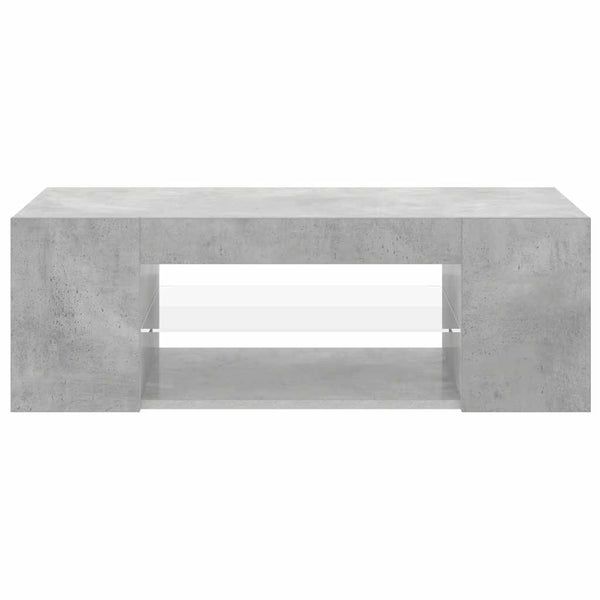 Betongrauer TV-Schrank mit LED-Beleuchtung Jair 90x39x30cm