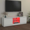 Weißes TV-Rack mit LED-Beleuchtung Dondos 120x30x35,5cm