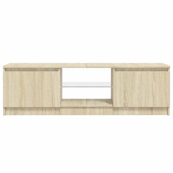 Sonoma Eiche TV-Schrank mit LED-Beleuchtung Dondos 120x30x35,5cm