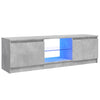 TV-Schrank betongrau mit LED-Beleuchtung Dondos 120x30x35,5cm