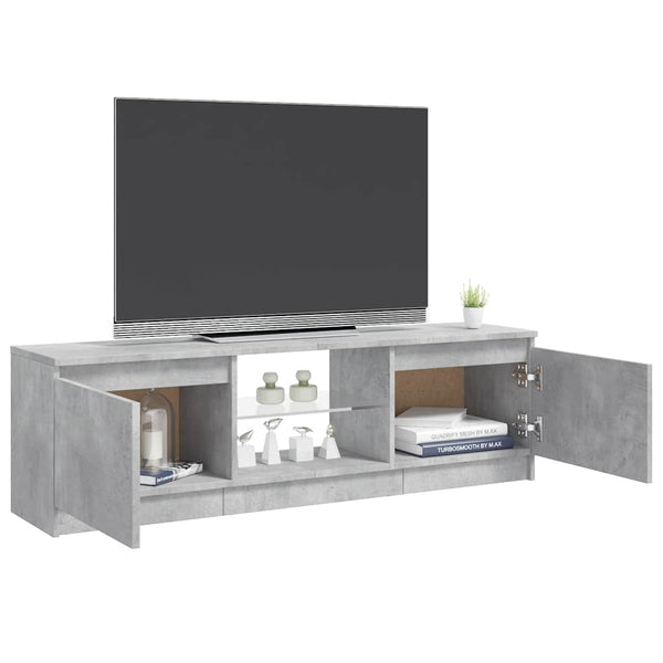 TV-Schrank betongrau mit LED-Beleuchtung Dondos 120x30x35,5cm