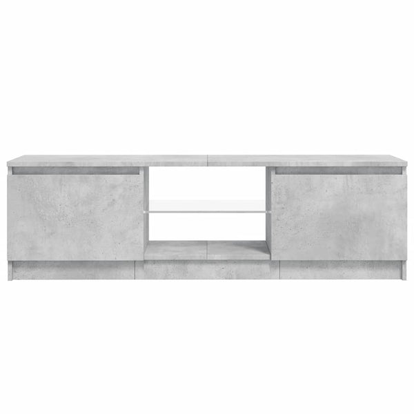 TV-Schrank betongrau mit LED-Beleuchtung Dondos 120x30x35,5cm