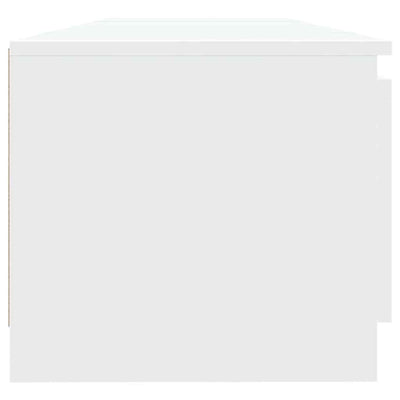 Weißes TV-Lowboard mit LED-Beleuchtung Dondos 140x40x35,5cm