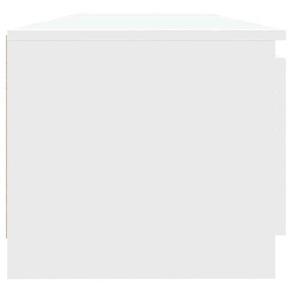 Weißes TV-Lowboard mit LED-Beleuchtung Dondos 140x40x35,5cm