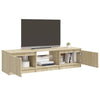 TV-Möbel Sonoma Eiche mit LED-Beleuchtung Dondos 140x40x35,5cm