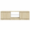 TV-Möbel Sonoma Eiche mit LED-Beleuchtung Dondos 140x40x35,5cm