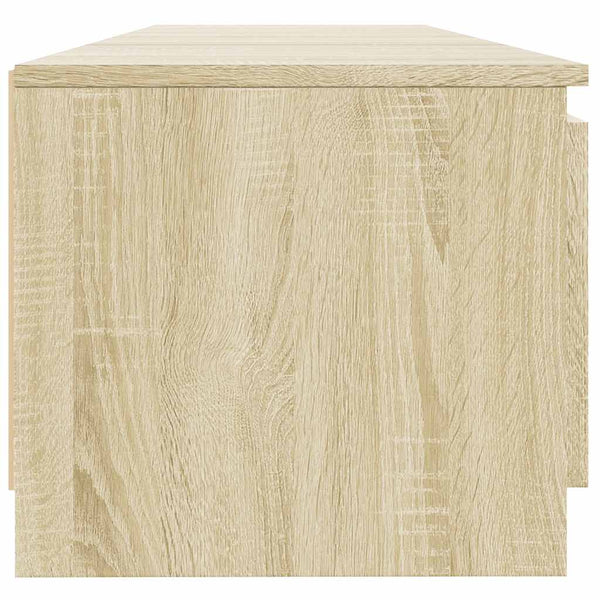 TV-Möbel Sonoma Eiche mit LED-Beleuchtung Dondos 140x40x35,5cm