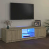 TV-Möbel Sonoma Eiche mit LED-Beleuchtung Dondos 140x40x35,5cm