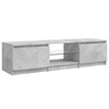 Betongraues TV-Board Dondos 140x40x35,5cm mit LED-Beleuchtung