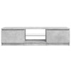 Betongraues TV-Board Dondos 140x40x35,5cm mit LED-Beleuchtung