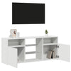 Weißer TV-Unterschrank mit LED-Beleuchtung Zornia 120x30x50cm