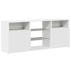 Weißer TV-Unterschrank mit LED-Beleuchtung Zornia 120x30x50cm