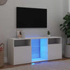 Weißer TV-Unterschrank mit LED-Beleuchtung Zornia 120x30x50cm