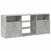 Betongraues TV-Board Zornia 120x30x50cm mit LED-Beleuchtung