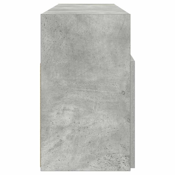 Betongraues TV-Board Zornia 120x30x50cm mit LED-Beleuchtung
