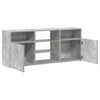 Betongraues TV-Board Zornia 120x30x50cm mit LED-Beleuchtung
